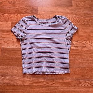 Blue striped top